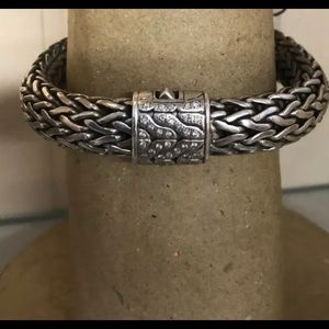 John hardy diamond  clasp 925 /18kt bracelet